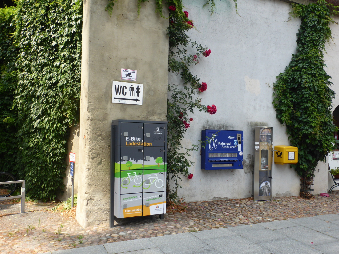 Fahrrad-Servicestation an der Tourist-Info Wittenberg