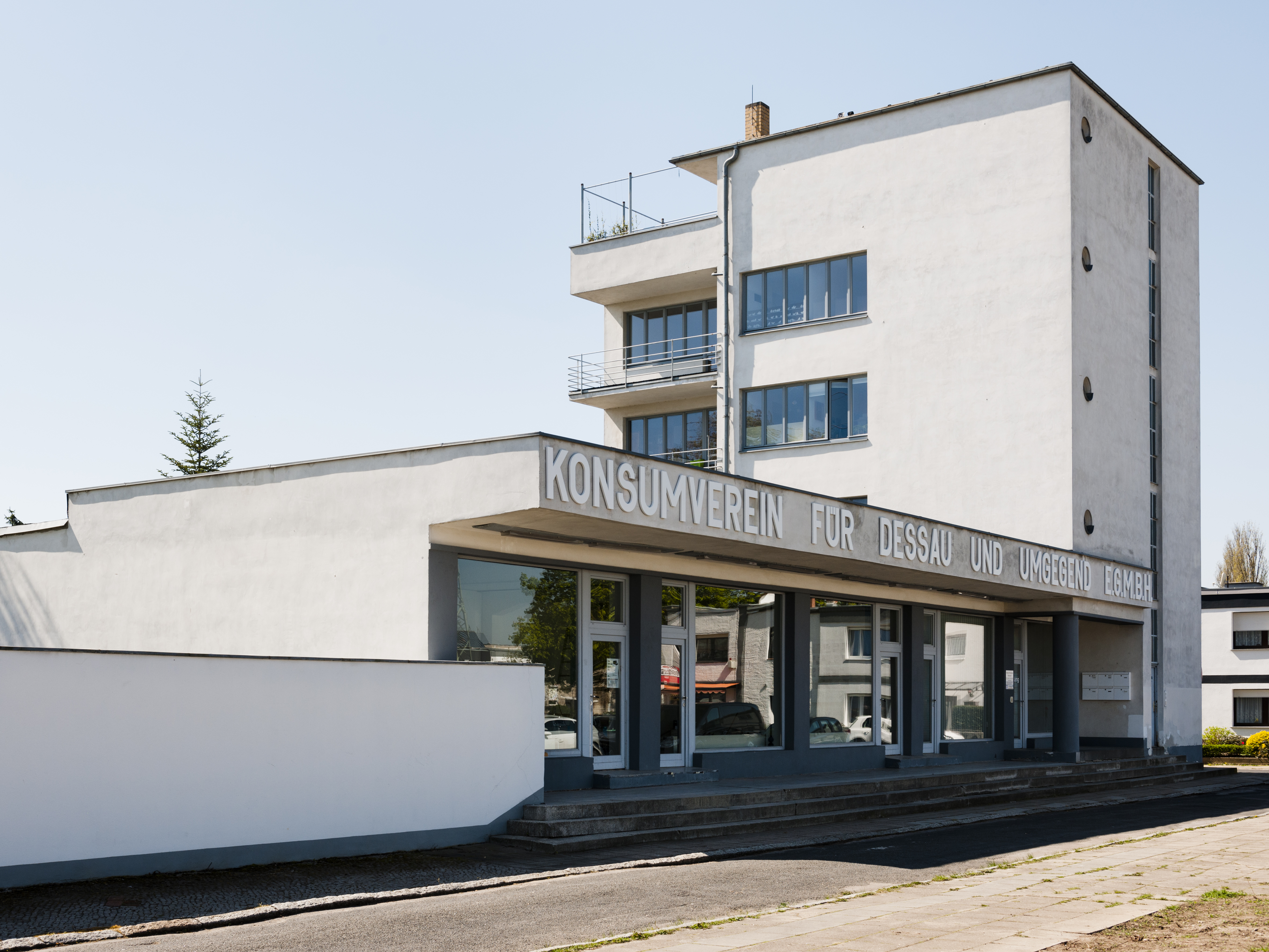 Konsumgebäude, Siedlung Törten, Bauhaus, Dessau