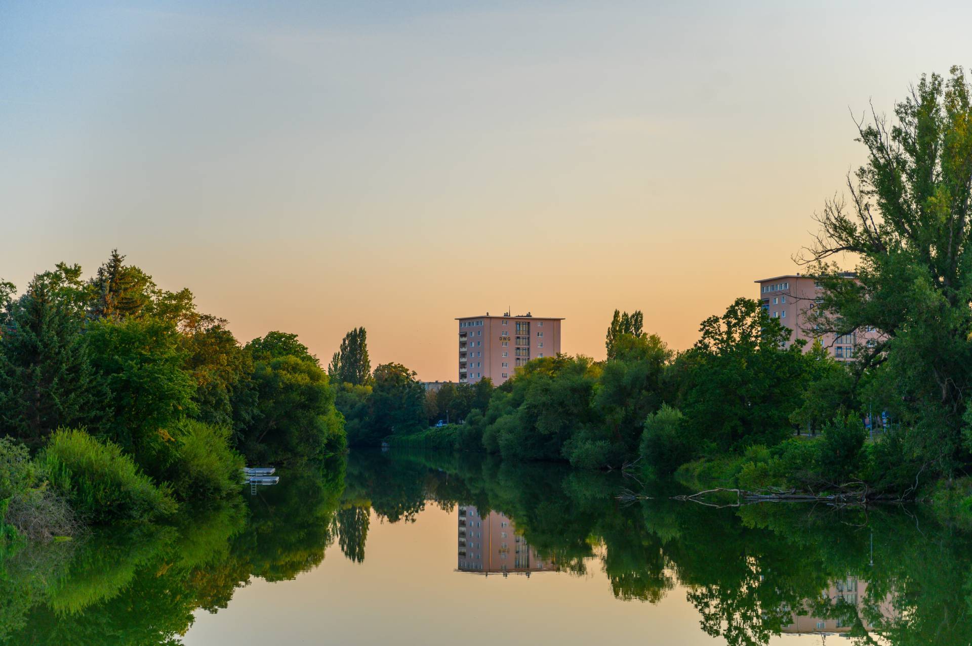 Blick über die Mulde bei Dessau
