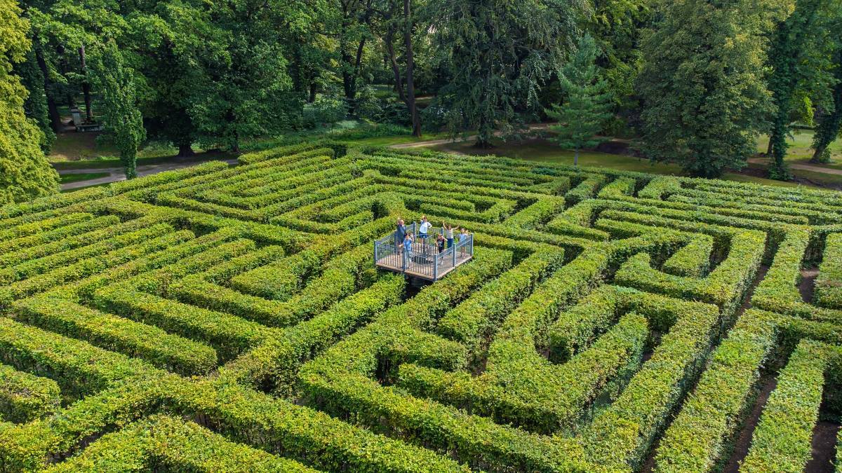 Luftaufnahme, Irrgarten Altjeßnitz Luftaufnahme, Irrgarten Altjeßnitz