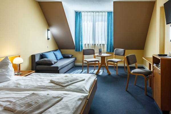 Doppelzimmer in der City-Pension Dessau